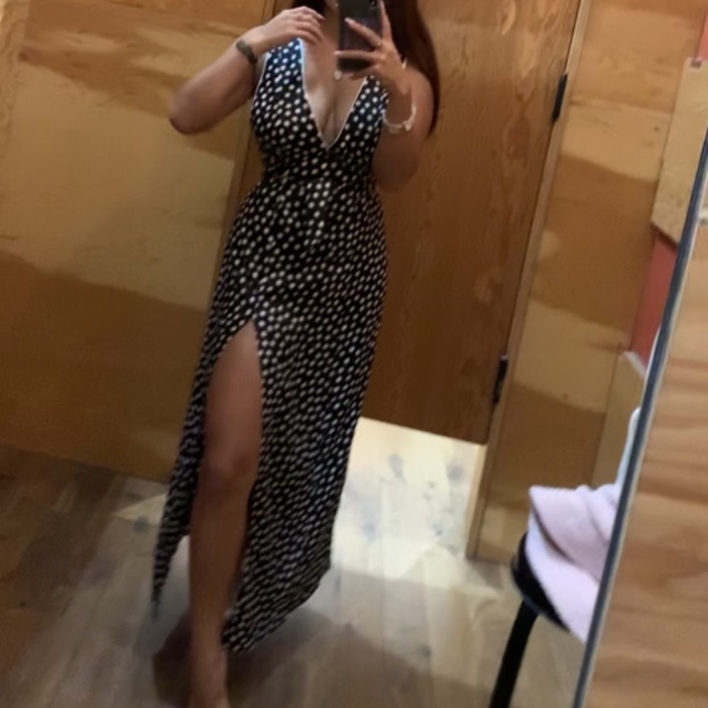 Urban Outfitters polka dot midi dress